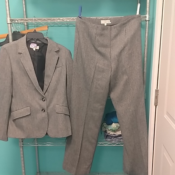 Talbots Jackets & Blazers - Talbots Herringbone tweed pant suit 12 EUC